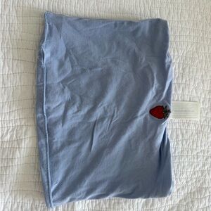 Hollister Light Blue Tube Tank with Small Strawberry Detail